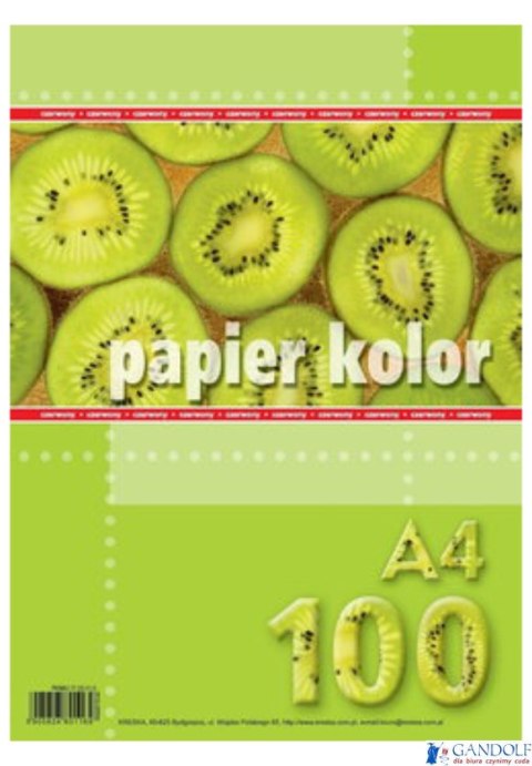Papier xero A4 czerwony (100 arkuszy) KRESKA.