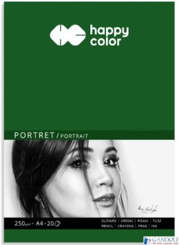 Blok szkicownik PORTRET, A4, 20 arkuszy, 250g, Happy Color HA 7825 2030-A20 SALE