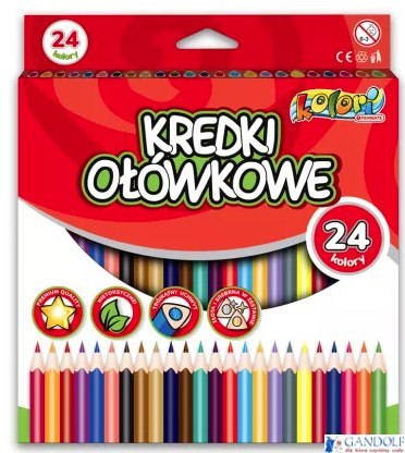 Kredki ołówkowe trójkątne 24 kolory TT8357 SALE