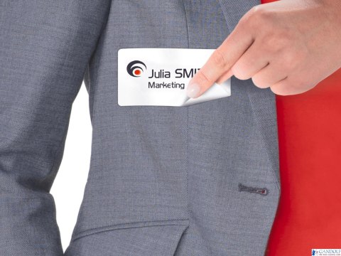 Samoprzylepne identyfikatory L4785-20 80x50 20ar Avery Zweckform, białe, sztuczny jedwab