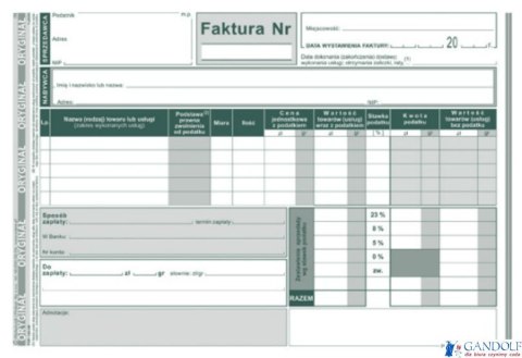 143-3E Faktura VAT MICHALCZYK&PROKOP A5 80 kartek 143-3E Faktura VAT MICHALCZYK&PROKOP A5 80 kartek