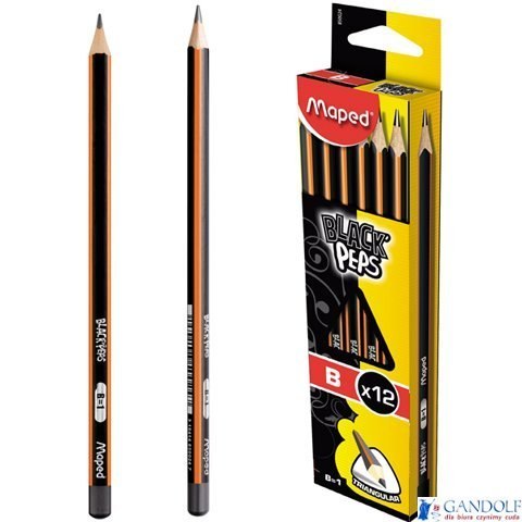 Ołówek drewniany Blackpeps B MAPED 850024 Ołówek drewniany Blackpeps B MAPED 850024