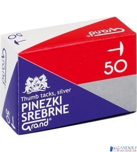 Pinezki srebrne S50 (10paczek) GRAND 110-1378 Pinezki srebrne S50 (10paczek) GRAND 110-1378