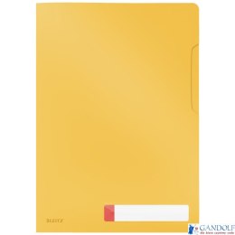 Folder A4 z kieszonką na etykietę Leitz Cosy, żółta 47080019