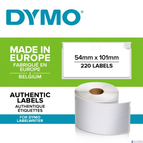 Identyfikator transportowy imienny - 101 x 54 mm, biały DYMO S0722430 Identyfikator transportowy imienny - 101 x 54 mm, biały DYMO S0722430