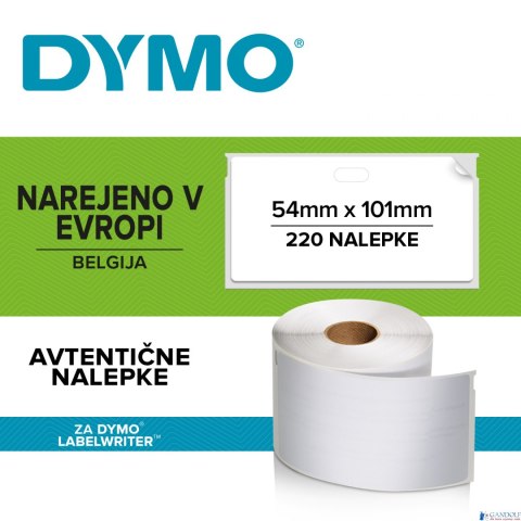 Identyfikator transportowy imienny - 101 x 54 mm, biały DYMO S0722430 Identyfikator transportowy imienny - 101 x 54 mm, biały DYMO S0722430