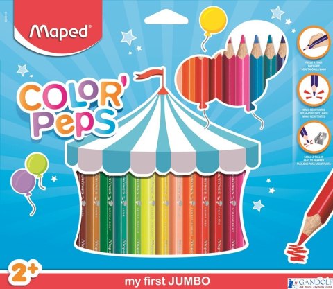 Kredki trójkątne MAPED COLORPEPS JUMBO 24kolorów 834013