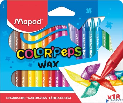 Kredki COLORPEPS świecowe 18 kolorów 861012 MAPED Kredki COLORPEPS świecowe 18 kolorów 861012 MAPED
