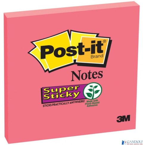 Bloczek samoprzylepny POST-IT_ Super Sticky (654-6SS-PO), 76x76mm, 1x90 kartek, różowy Bloczek samoprzylepny POST-IT_ Super Sticky (654-6SS-PO), 76x76mm, 1x90 kartek, różowy