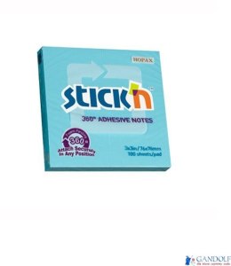 Bloczek STICKN 76x76mm 360stopni niebieski 21553