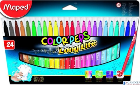 Flamastry trójkątne 24kolorów COLORPEPS 845022 MAPED Flamastry trójkątne 24kolorów COLORPEPS 845022 MAPED