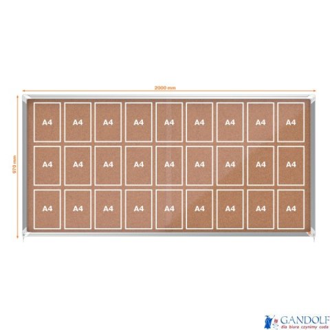 Gablota korkowa Nobo Premium Plus 27xA4 (drzwiczki przesówne) 1915333