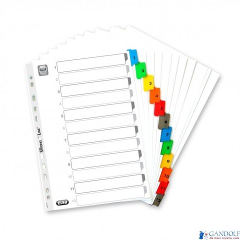 Przekładki kartonowe MYLAR A4, kolorowe 1-12 OXFORD 100204616 Przekładki kartonowe MYLAR A4, kolorowe 1-12 OXFORD 100204616