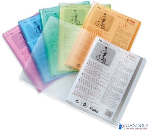 Album ofertowy CLEAR, 20 koszulek pomarańczowy DCF242-F PENTEL Album ofertowy CLEAR, 20 koszulek pomarańczowy DCF242-F PENTEL