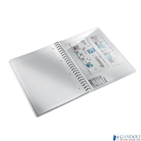 Kołonotatnik w kratkę A4 PP Leitz WOW, biały 46380001