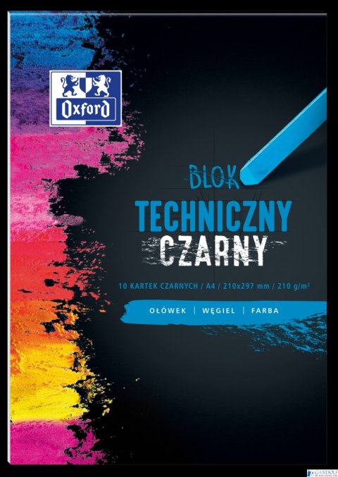 Blok techniczny OXFORD A4 10k 210G czarny 400093231 Blok techniczny OXFORD A4 10k 210G czarny 400093231