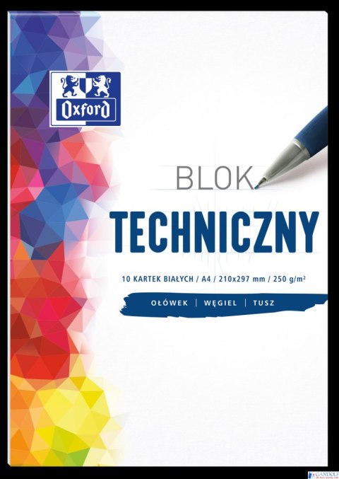 Blok techniczny OXFORD A4 10k 250G biały 400093199