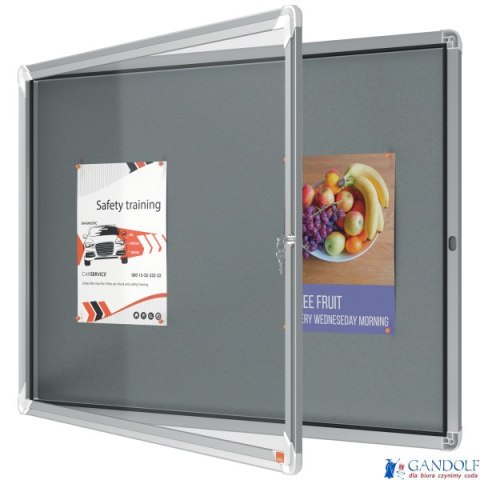 Gablota filcowa wewnętrzna Nobo Premium Plus 8xA4, szara 1915329