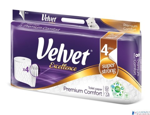 Papier toaletowy VELVET COMFORT White Cotton 3W (10 rolek) biały Papier toaletowy VELVET COMFORT White Cotton 3W (10 rolek) biały