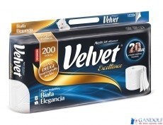 Papier toaletowy VELVET COMFORT White Cotton 3W (10 rolek) biały Papier toaletowy VELVET COMFORT White Cotton 3W (10 rolek) biały