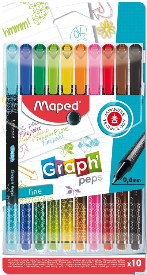 Cienkopis GRAPH PEPS DECO 10 szt etui Maped 749050 Cienkopis GRAPH PEPS DECO 10 szt etui Maped 749050