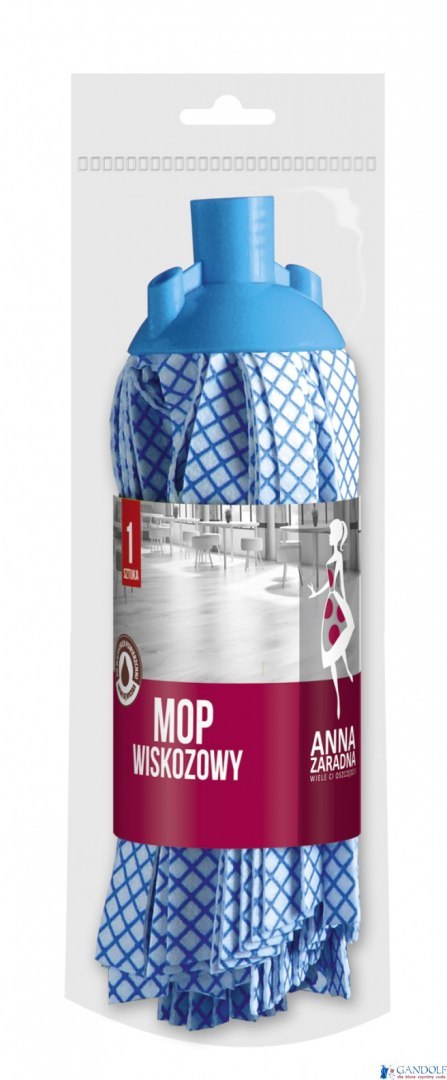 Mop wiskozowy kratka PB-3937 ANNA ZARADNA Mop wiskozowy kratka PB-3937 ANNA ZARADNA