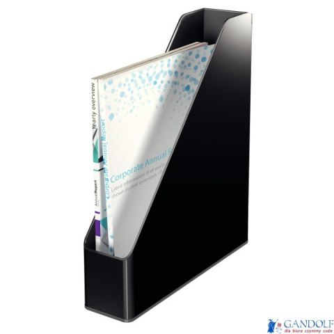 Pojemnik na czasopisma LEITZ WOW biało-czarny 53620095