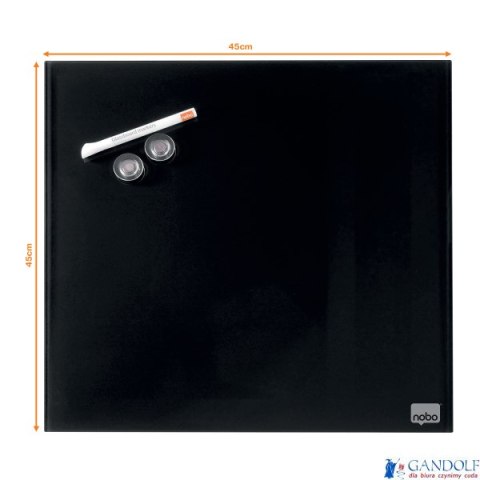 Tablica szklana NOBO Diamond Glass czarna 450x450 1903951 Tablica szklana NOBO Diamond Glass czarna 450x450 1903951