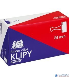 Klip 51mm 12szt (2 cale) czarny GRAND 110-1096 Klip 51mm 12szt (2 cale) czarny GRAND 110-1096