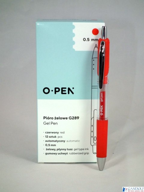 Pióra żelowe G289 czerwone 0.5 automatyczne AMA1289816 OPEN długopis żelowy (X) Pióra żelowe G289 czerwone 0.5 automatyczne AMA1289816 OPEN długopis żelowy (X)