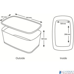 Pojemnik MyBox duży z pokrywką, biało-turkusowy 52161051 LEITZ