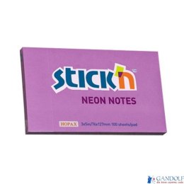 Bloczek STICKN 127x76mm fioletowy neonowy 100k 21214 STICKN