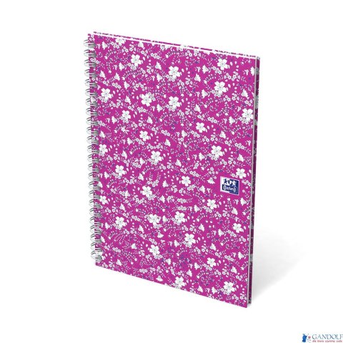 Kołonotatnik B5 60 kartek kratka/tagi Floral Oxford 400094955 Kołonotatnik B5 60 kartek kratka/tagi Floral Oxford 400094955