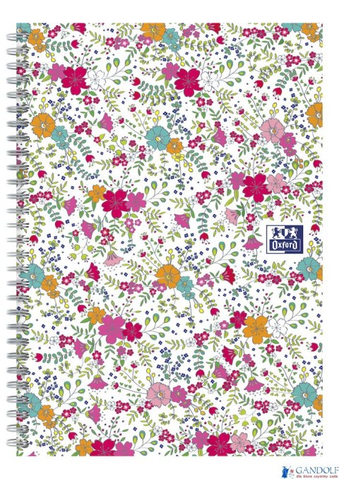 Kołonotatnik B5 60 kartek kratka/tagi Floral Oxford 400094955 Kołonotatnik B5 60 kartek kratka/tagi Floral Oxford 400094955