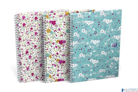 Kołonotatnik B5 60 kartek kratka/tagi Floral Oxford 400094955 Kołonotatnik B5 60 kartek kratka/tagi Floral Oxford 400094955