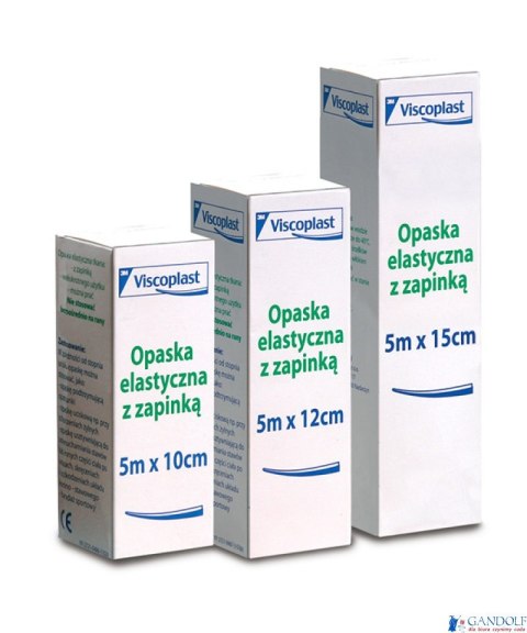 Opaska elastyczna z zapinką VISCOPLAST, 10cmx5m Opaska elastyczna z zapinką VISCOPLAST, 10cmx5m