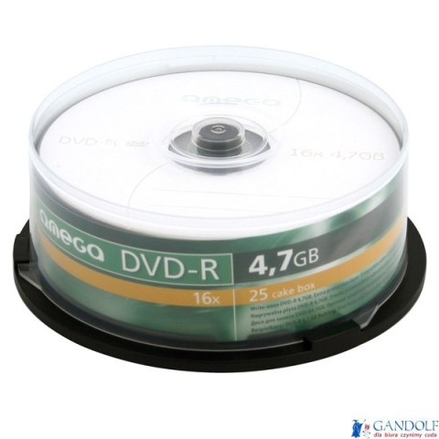 Płyta OMEGA DVD-R 4,7GB 16X SLIM CAKE (10) OMD16S- Płyta OMEGA DVD-R 4,7GB 16X SLIM CAKE (10) OMD16S-