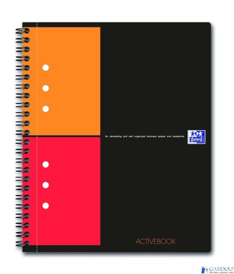 Kołonotatnik A5 80 kartek, kratka / tagi, INTERNATIONAL ACTIVEBOOK, OXFORD, 100102880 Kołonotatnik A5 80 kartek, kratka / tagi, INTERNATIONAL ACTIVEBOOK, OXFORD, 100102880