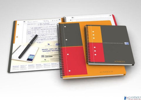 Kołonotatnik A5 80 kartek, kratka / tagi, INTERNATIONAL ACTIVEBOOK, OXFORD, 100102880 Kołonotatnik A5 80 kartek, kratka / tagi, INTERNATIONAL ACTIVEBOOK, OXFORD, 100102880