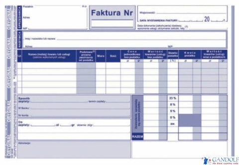 103-XE Faktura VAT A5 80kartek oryginał + 2kopie MICHALCZYK i PROKOP 103-XE Faktura VAT A5 80kartek oryginał + 2kopie MICHALCZYK i PROKOP