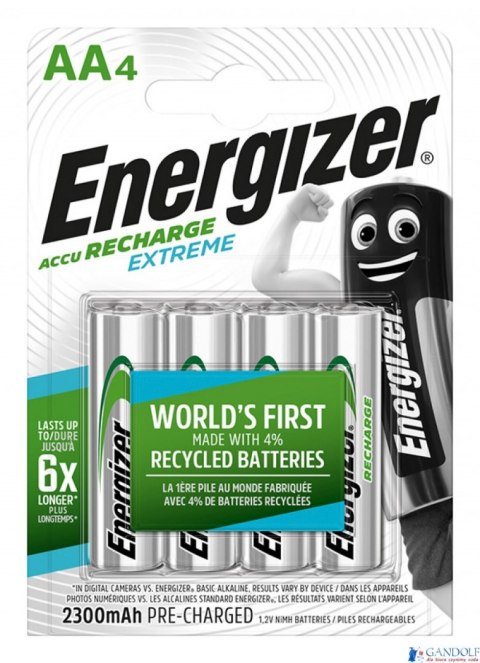 Bateria akumulatorek ENERGIZER HR6 AA (4szt) 2300mAh Bateria akumulatorek ENERGIZER HR6 AA (4szt) 2300mAh