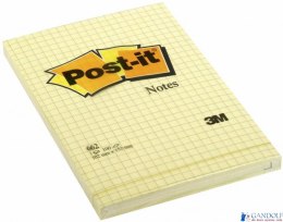 Bloczek 3M POST-IT 662 102x152mm żółte 100k kratka FT510010638