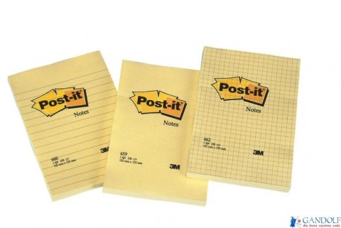 Bloczek 3M POST-IT 662 102x152mm żółte 100k kratka FT510010638 Bloczek 3M POST-IT 662 102x152mm żółte 100k kratka FT510010638