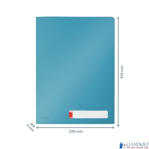 Folder A4 z 3 przegródkami Leitz Cosy, niebieska 47160061 Folder A4 z 3 przegródkami Leitz Cosy, niebieska 47160061