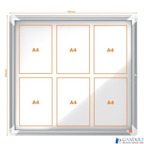 Gablota magnetyczna zewnętrzna Nobo Premium Plus 6xA4 1902578