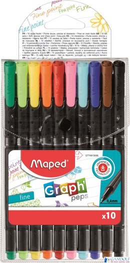 Cienkopis GRAPH PEPS 10szt.etui 749150 MAPED 0.4mm