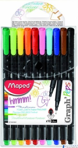 Cienkopis GRAPH PEPS 10szt.etui 749150 MAPED 0.4mm