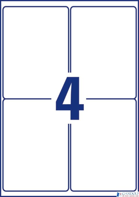 Etykiety Heavy Duty L4774REV-20 99,1 x 139 20ark białe, poliestrowe, usuwalne, Avery Zweckform