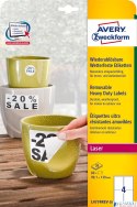 Etykiety Heavy Duty L4774REV-20 99,1 x 139 20ark białe, poliestrowe, usuwalne, Avery Zweckform