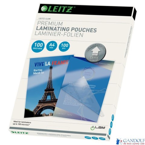 Folia do laminacji Leitz UDT A4 100mic., 100 szt., 74800000 Folia do laminacji Leitz UDT A4 100mic., 100 szt., 74800000